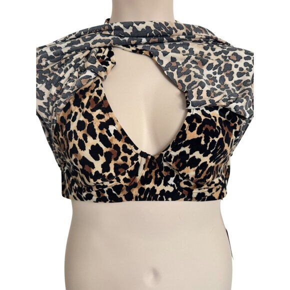 Magic suit Tankini Animal Print Size 10 Halter Swim top NWT Magicsuit Underwire - Picture 5 of 10